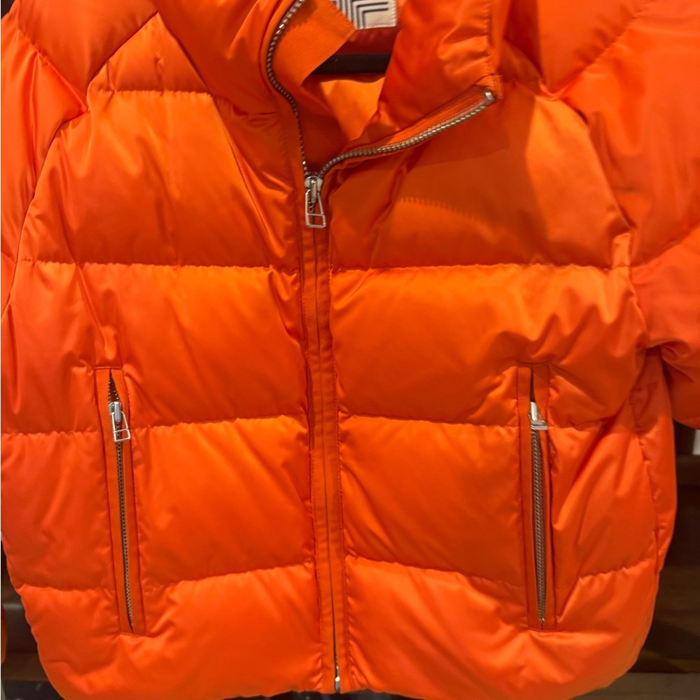Tory Burch Sport Orange Puffer Jacket - Picture 5 of 7